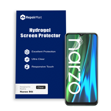 Realme Narzo 50i Compatible Premium Hydrogel Screen Protector With Full Coverage Ultra HD